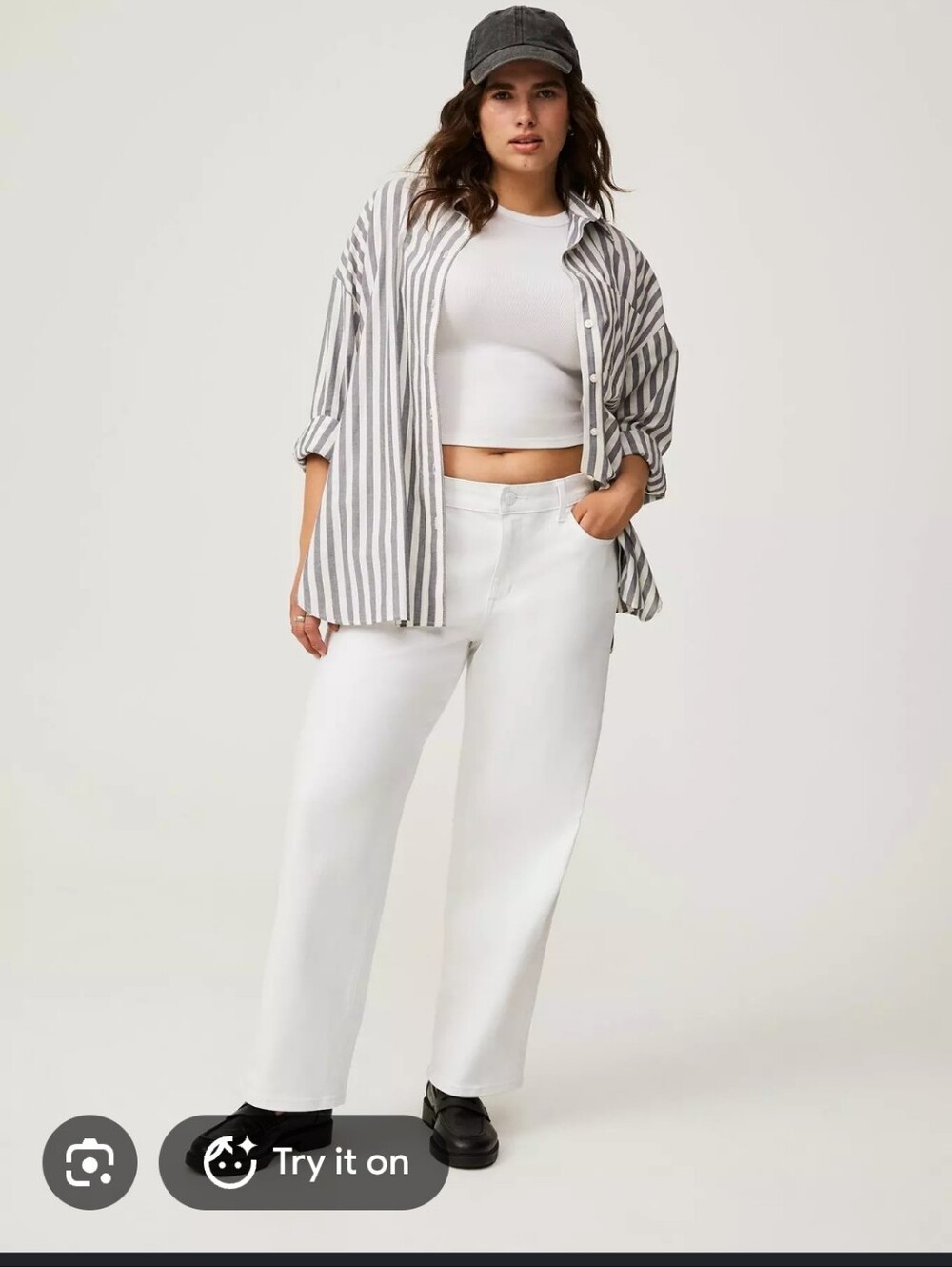 Perfect Wide Leg Vintage Stretch Jeans By Torrid In Optic White Sz 18